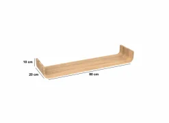 Wandplanken|Wandplanken|Wandplank Fixy 80x20xH10cm - MDF - naturel