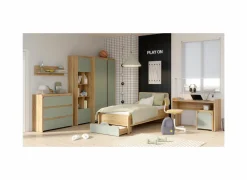 Wandplanken|Wandrekken|Wandplank Hoa 100x22x26cm - decor - mauvella eik & groen