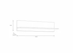 Wandplanken|Wandplanken|Wandplank Lya 110x23x25cm - decor - cabezone oak & mauvella oak