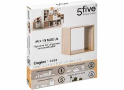 Wandrek Mix N' Modul 1 vak 34x32x34,5cm - decor - naturel- Wandrekken|Wandrekken