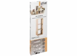 Wandrek Mix N' Modul 3 vakken 34,5x32x100,5cm - decor - naturel- Wandrekken|Wandrekken