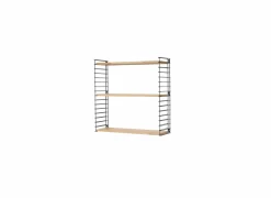 Wandrekken|Wandrekken|Wandrek Tomado 70x21x68cm - staal - naturel & zwart