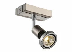 Wandspots|Opbouwspots|Wandspot chroom geborsteld staal 5W GU10