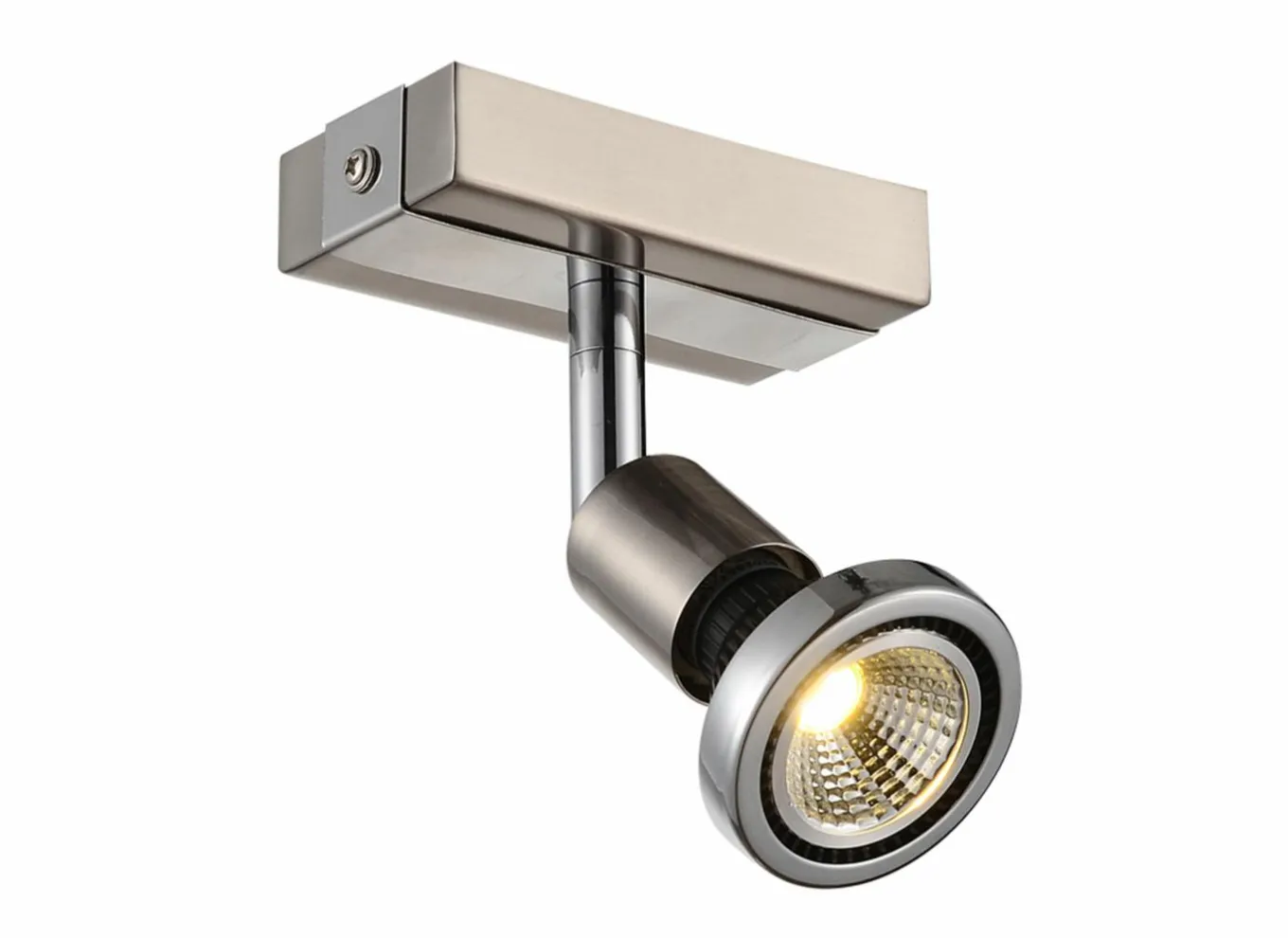 Wandspots|Opbouwspots|Wandspot chroom geborsteld staal 5W GU10