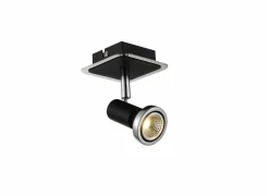 Wandspot chroom zwart 5W  GU10- Wandspots|Opbouwspots