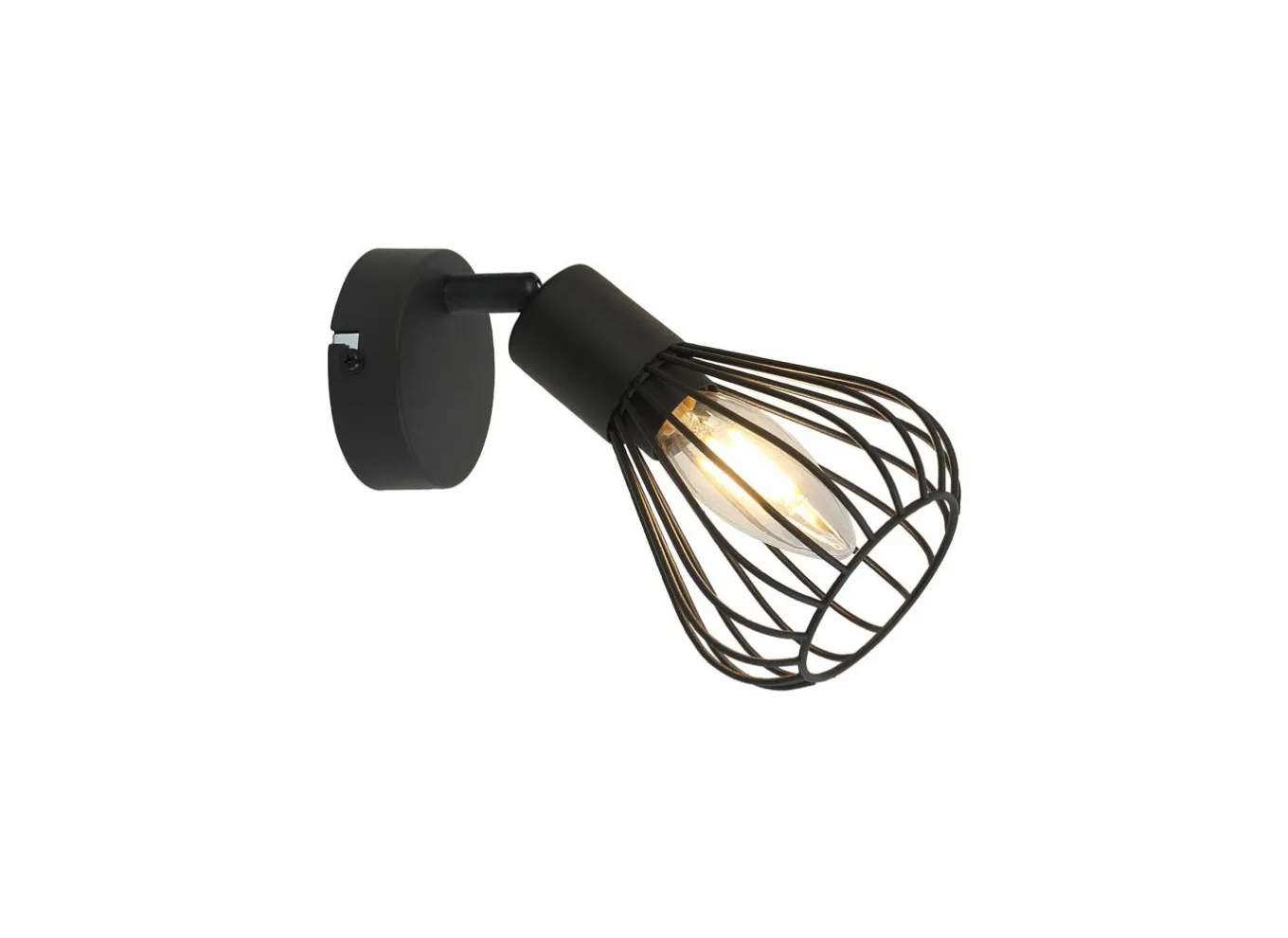 Wandspots|Wandspot Hernan zwart 25W E14