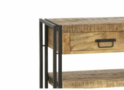 Wandtafels|Wandtafels|Wandtafel Amish 120x30cm - mango massief & metaal - bruin