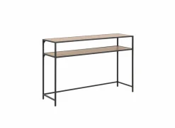 Wandtafels|Wandtafels|Wandtafel 120x35cm - MDF & metaal - zwart & eik