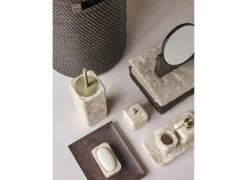 Aquanova Wc-borstel Blake H39cm - natuursteen - zand & goud- Wc-Borstels