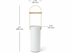 Umbra Wc-Rolhouders|Wc-rolhouder Bellewood 18x68cm - kunststof & hout - wit & naturel