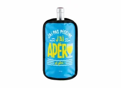 Wijnkoeler J'ai Apéro 15,5x23cm - nylon - blauw- Wijnaccessoires