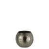 J line Kaars & Houder|Windlicht Bol Craquele