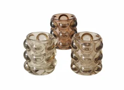 Windlicht Bubbles H9cm - glas - multicolor- Kaars & Houder