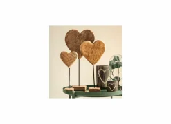 Mars & More Windlicht Heart H18cm - glas - grijs- Kaars & Houder