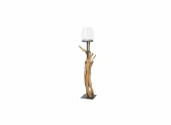 Herfstdecoratie|Kaars & Houder|Windlicht Raisa H135cm - hout massief & glas - naturel