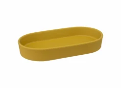 Zeepbakje Cocon 19,3x10,6cm - stoneware - mosterd- Zeepbakjes