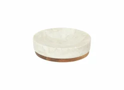 Zeepbakje Come Ø10,8cmx2,8cm - polystone - beige- Zeepbakjes