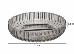 Zeepbakjes|Zeepbakje Glass Ø11x2,5cm - glas - grijs