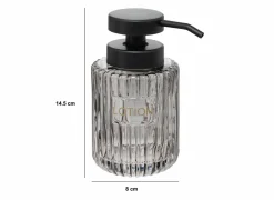 Zeeppompje Glass Ø8x14,5cm - glas - grijs- Zeeppompjes