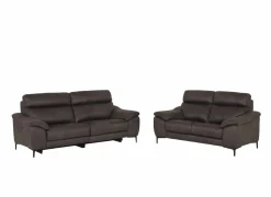 Zetel Angele 2,5+2-zit - stof - bruingrijs met relax- Zetels