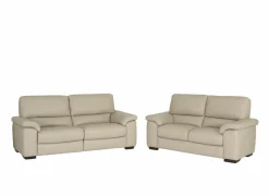 Zetel Aventi 2,5+2-zit - leder - grijs- Zetels