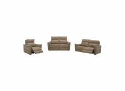 Zetel Back 3+2+1-zit - leder - camel met relax- Zetels