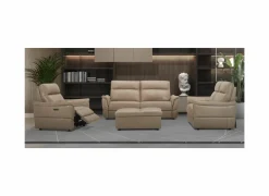 Zetel Back 3+2+1-zit - leder - camel met relax- Zetels