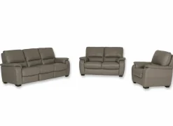 Zetels|Zetel Barbiero 3+2+1-zit - leder - elephant taupe met relax