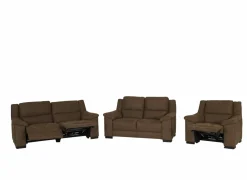 Zetel Berry 3+2+1-zit - stof - cognac met relax- Zetels