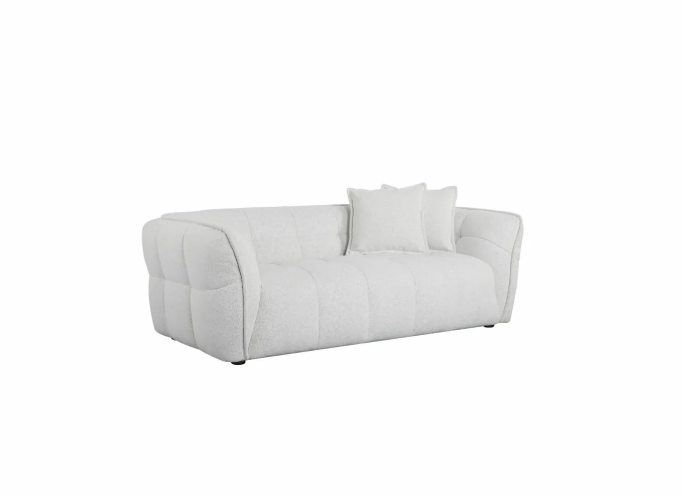 2-Zits Zetels|Zetels|Zetel Bowie 2-zit - stof - grijs & wit