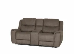 Zetel Cluny 2-zit - stof - bruingrijs met relax- Zetels