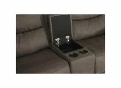 Zetel Cluny 2-zit - stof - bruingrijs met relax- Zetels