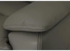 Zetel Curry  2,5+2+1-zit - leder - asgrijs met relax- Zetels