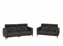 Zetels|Zetel Dervaux 3+2-zit - stof - antraciet met relax