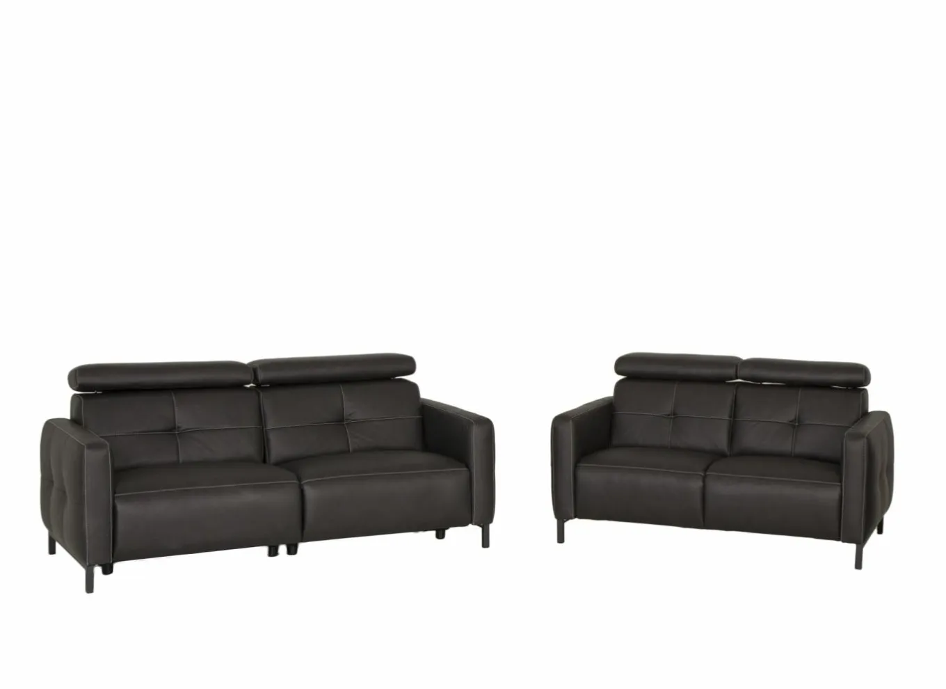 Zetels|Zetel Dervaux 3+2-zit - stof - antraciet met relax