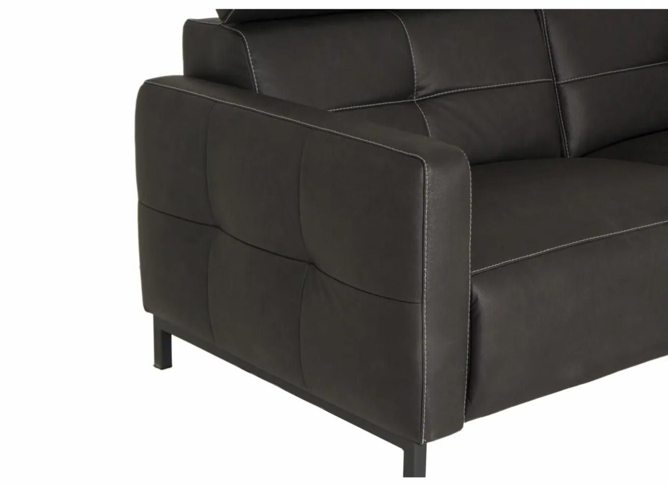 Zetels|Zetel Dervaux 3+2-zit - stof - antraciet met relax