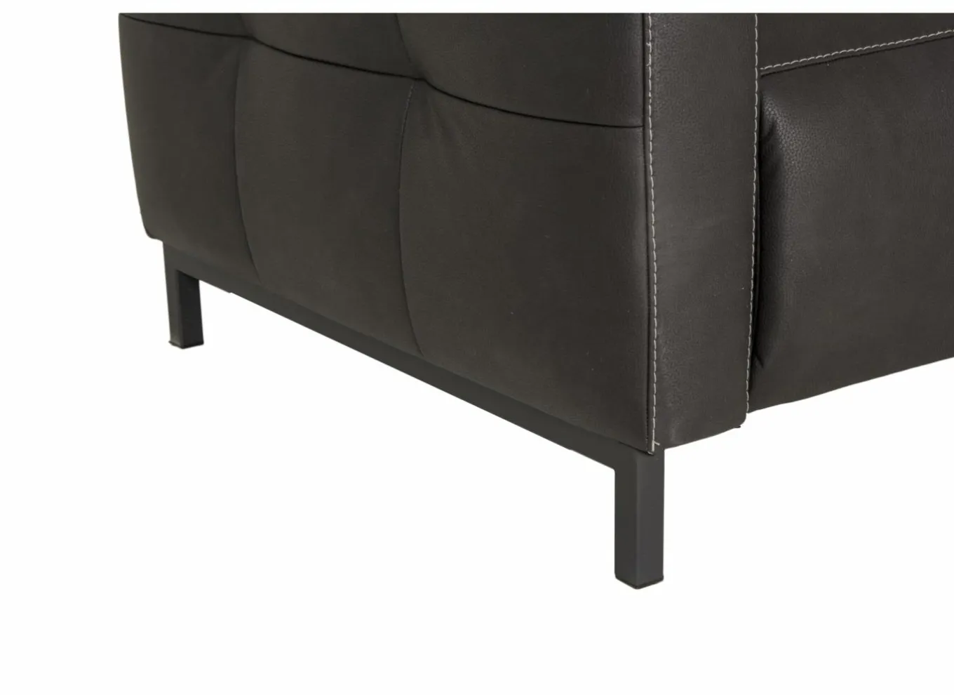 Zetels|Zetel Dervaux 3+2-zit - stof - antraciet met relax