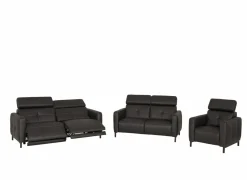 Zetels|Zetel Dervaux 3+2+1-zit - stof - antraciet met relax