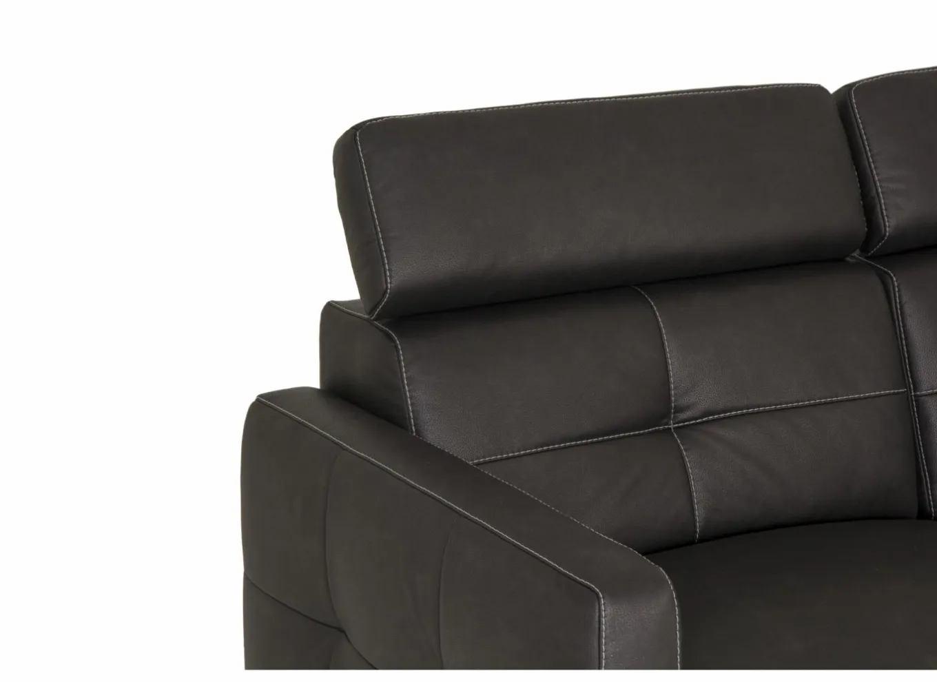 Zetels|Zetel Dervaux 3+2+1-zit - stof - antraciet met relax