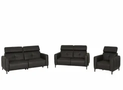 Zetels|Zetel Dervaux 3+2+1-zit - stof - antraciet met relax