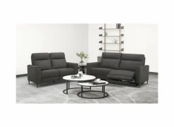 Zetels|Zetel Feet 3+2-zit - microvezel - bruingrijs met relax