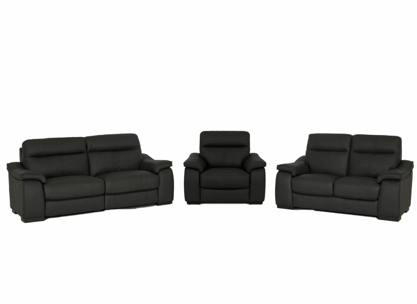 Zetel Final 2,5+2+1-zit - leder - shalegrey- Zetels