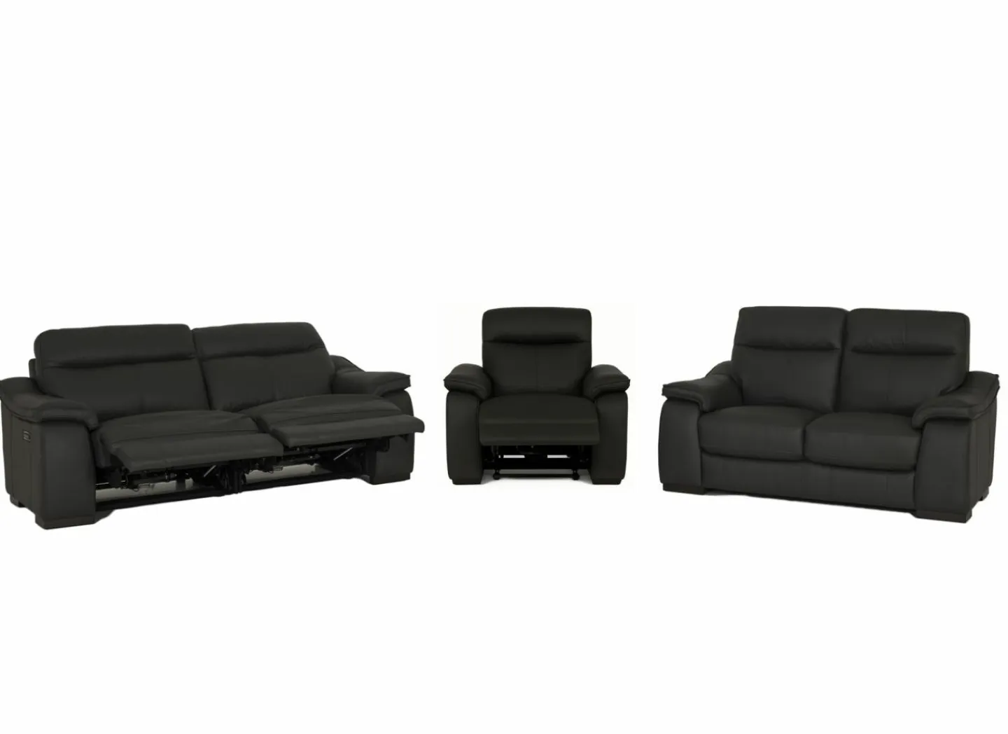 Zetel Final 2,5+2+1-zit - leder - shalegrey- Zetels