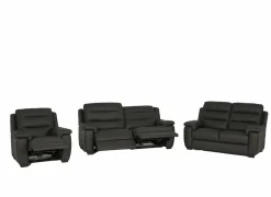 Zetel Folk 2,5+2+1-zit - leder - antraciet met relax- Zetels