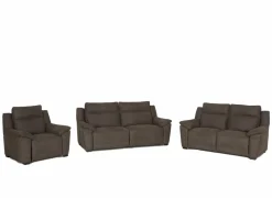 Zetel Globe 3+2+1-zit - stof - bruingrijs met relax- Zetels