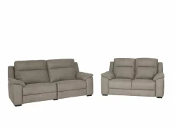 Zetels|Zetel Grande 3+2-zit - stof - silver grey met relax