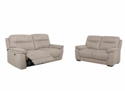 Zetel Judd 2,5+2-zit - stof - silver grey met relax- Zetels