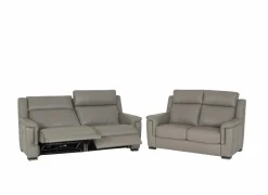 Zetels|Zetel Maxim 3+2-zit - leder - grijs met relax