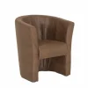 Fauteuils|Zetels|Zetel Mini Kuip 82x60x77cm - stof - cognac