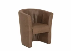 Fauteuils|Zetels|Zetel Mini Kuip 82x60x77cm - stof - cognac
